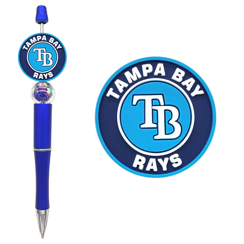 Custom MLB Team Silicone Focal Beads - 30 Major League Baseball Styles for DIY Crafting & Beadable Pens
