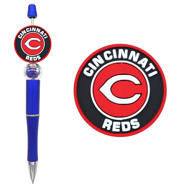 Custom MLB Team Silicone Focal Beads - 30 Major League Baseball Styles for DIY Crafting & Beadable Pens