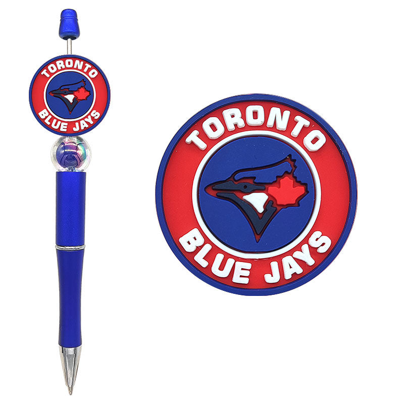 Custom MLB Team Silicone Focal Beads - 30 Major League Baseball Styles for DIY Crafting & Beadable Pens