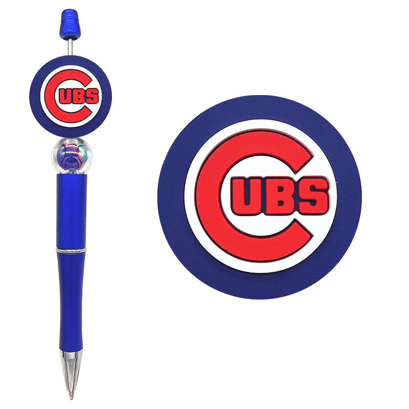 Custom MLB Team Silicone Focal Beads - 30 Major League Baseball Styles for DIY Crafting & Beadable Pens