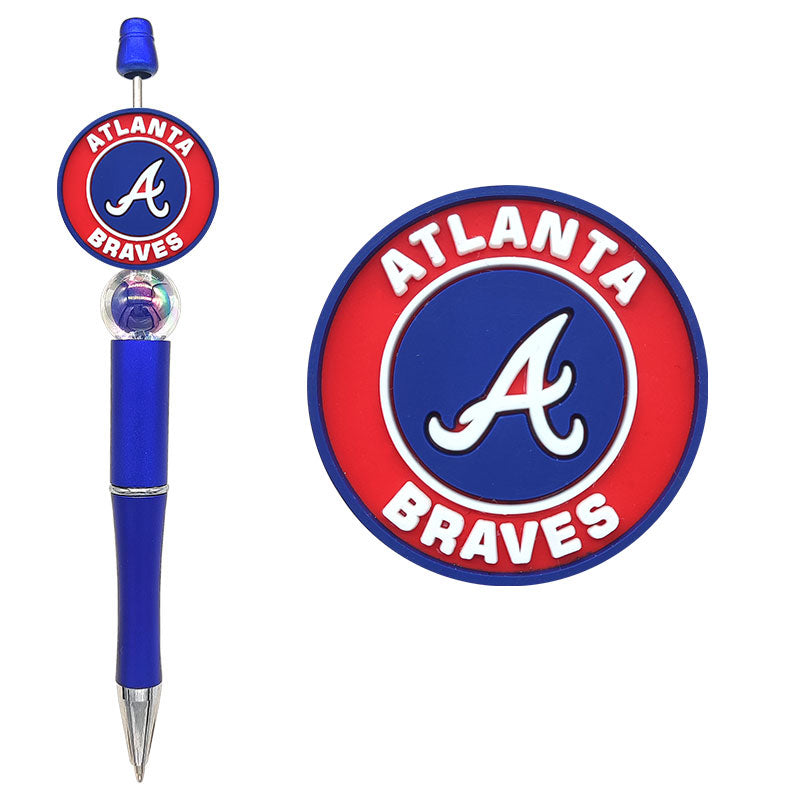 Custom MLB Team Silicone Focal Beads - 30 Major League Baseball Styles for DIY Crafting & Beadable Pens