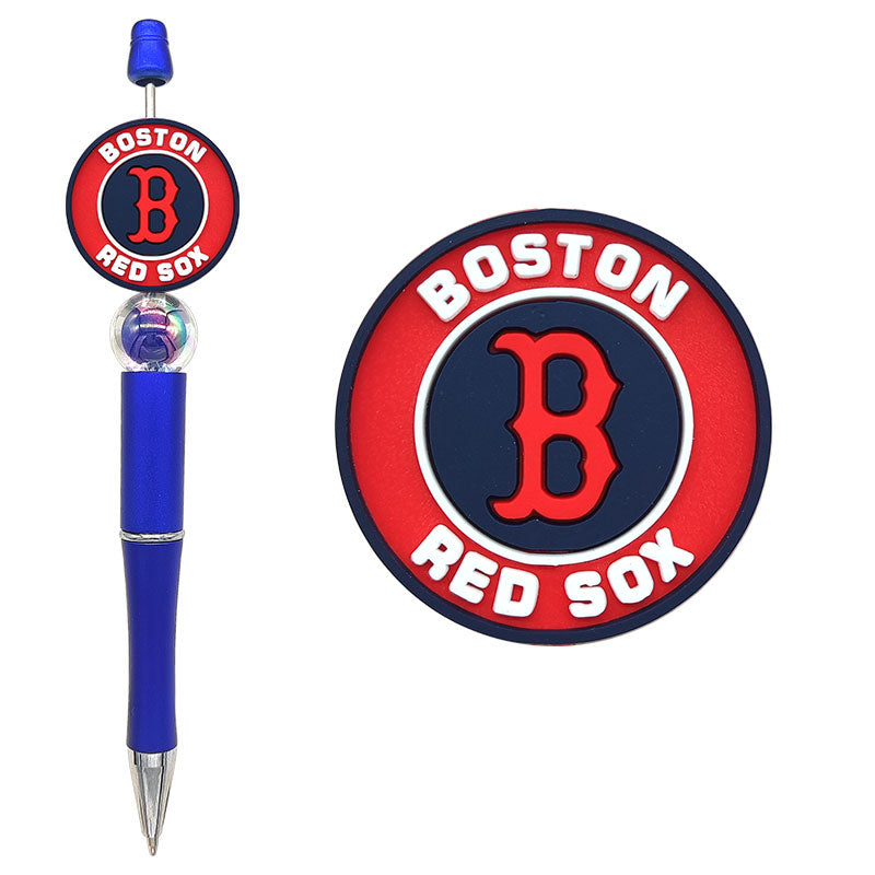 Custom MLB Team Silicone Focal Beads - 30 Major League Baseball Styles for DIY Crafting & Beadable Pens