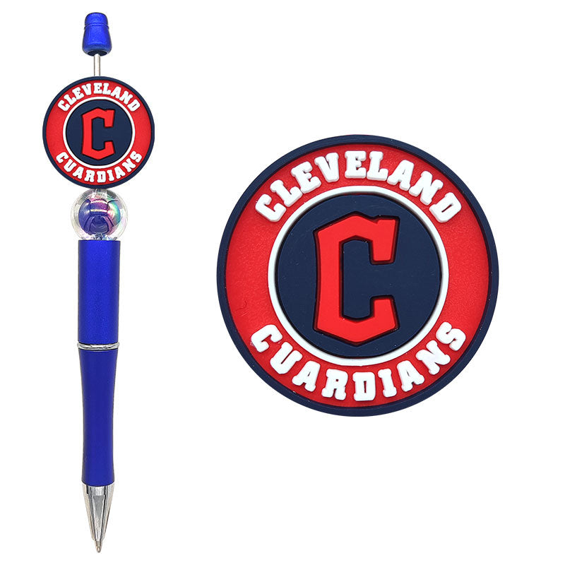 Custom MLB Team Silicone Focal Beads - 30 Major League Baseball Styles for DIY Crafting & Beadable Pens