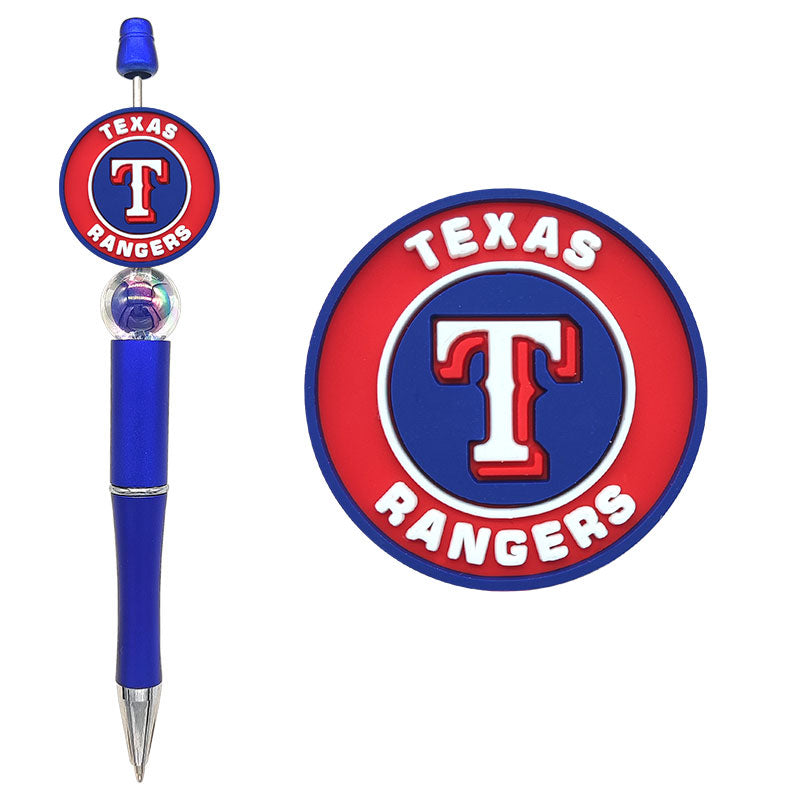 Custom MLB Team Silicone Focal Beads - 30 Major League Baseball Styles for DIY Crafting & Beadable Pens
