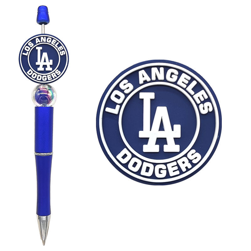 Custom MLB Team Silicone Focal Beads - 30 Major League Baseball Styles for DIY Crafting & Beadable Pens
