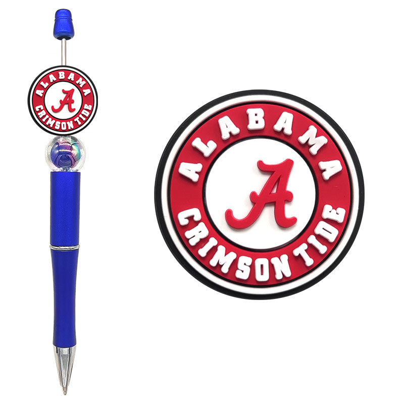 NCAA College Sports Team Silicone Focal Beads - 16 Styles for DIY Crafting & Beadable Pens