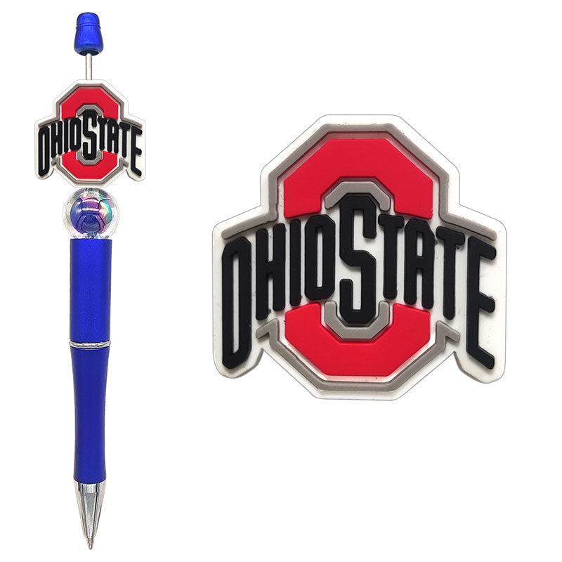 NCAA College Sports Team Silicone Focal Beads - 16 Styles for DIY Crafting & Beadable Pens