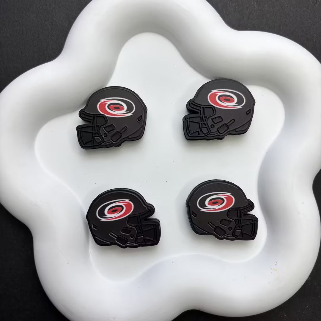 NHL Team Helmet Silicone Focal Beads | 3D Sports Team Logo Helmet Beads for DIY Beadable Pens, Keychains, Lanyards | Gifts for Ice Hockey Fans & Crafters