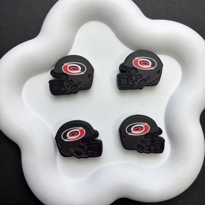 NHL Team Helmet Silicone Focal Beads | 3D Sports Team Logo Helmet Beads for DIY Beadable Pens, Keychains, Lanyards | Gifts for Ice Hockey Fans & Crafters