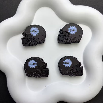 NHL Team Helmet Silicone Focal Beads | 3D Sports Team Logo Helmet Beads for DIY Beadable Pens, Keychains, Lanyards | Gifts for Ice Hockey Fans & Crafters