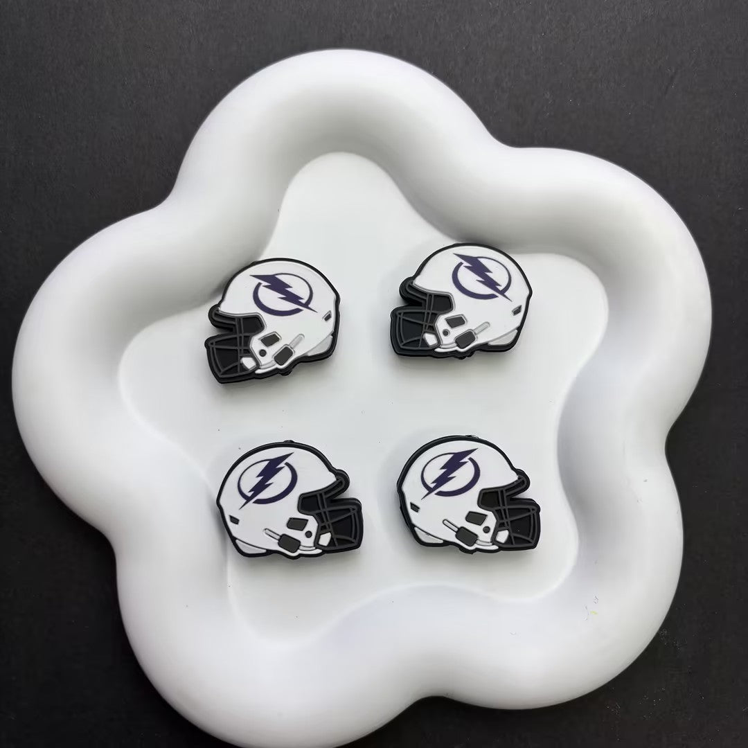 NHL Team Helmet Silicone Focal Beads | 3D Sports Team Logo Helmet Beads for DIY Beadable Pens, Keychains, Lanyards | Gifts for Ice Hockey Fans & Crafters