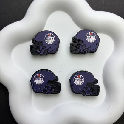 NHL Team Helmet Silicone Focal Beads | 3D Sports Team Logo Helmet Beads for DIY Beadable Pens, Keychains, Lanyards | Gifts for Ice Hockey Fans & Crafters