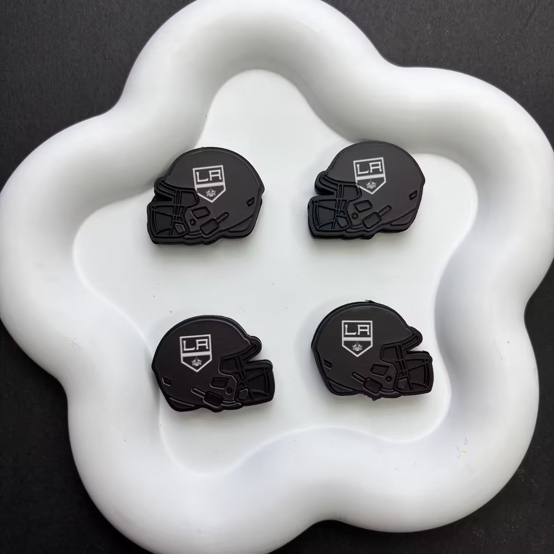 NHL Team Helmet Silicone Focal Beads | 3D Sports Team Logo Helmet Beads for DIY Beadable Pens, Keychains, Lanyards | Gifts for Ice Hockey Fans & Crafters