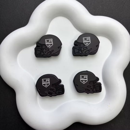 NHL Team Helmet Silicone Focal Beads | 3D Sports Team Logo Helmet Beads for DIY Beadable Pens, Keychains, Lanyards | Gifts for Ice Hockey Fans & Crafters