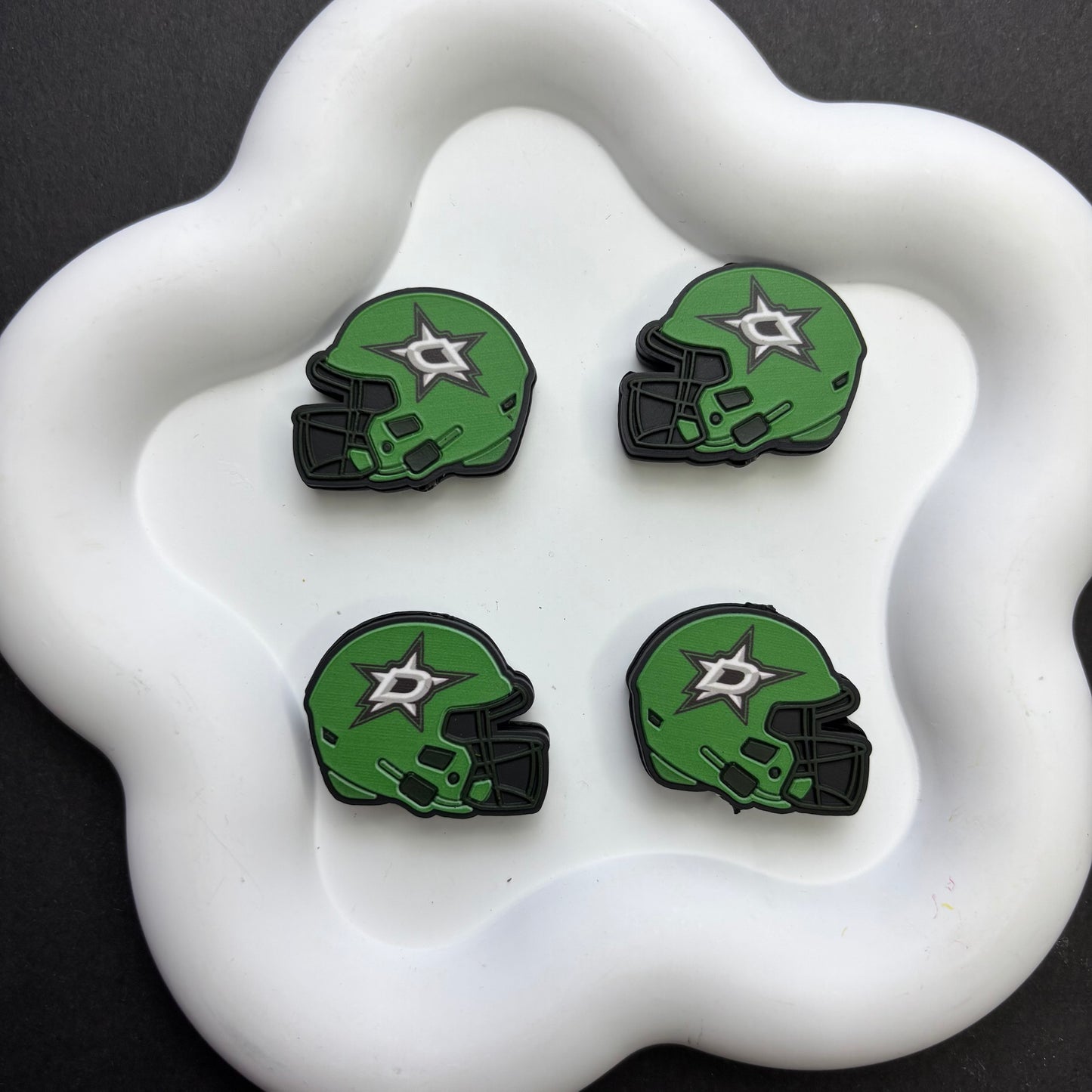 NHL Team Helmet Silicone Focal Beads | 3D Sports Team Logo Helmet Beads for DIY Beadable Pens, Keychains, Lanyards | Gifts for Ice Hockey Fans & Crafters