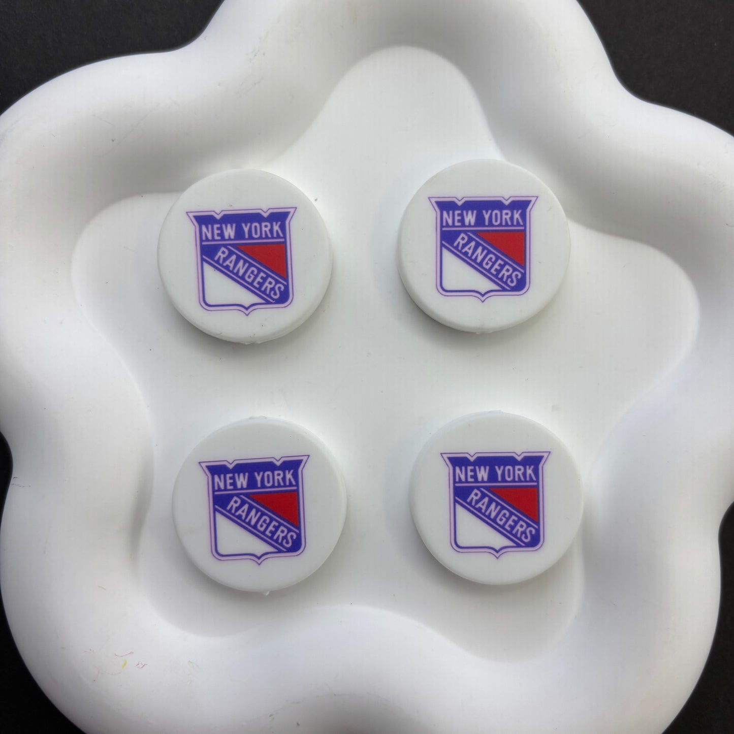 NHL Team Logo Printed Round Beads | Ice Hockey Team Focal Beads for DIY Beadable Pens, Keychains, and Lanyards | Sports Fan Craft Supplies