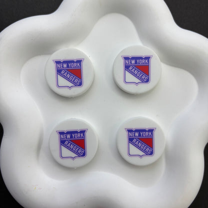 NHL Team Logo Printed Round Beads | Ice Hockey Team Focal Beads for DIY Beadable Pens, Keychains, and Lanyards | Sports Fan Craft Supplies