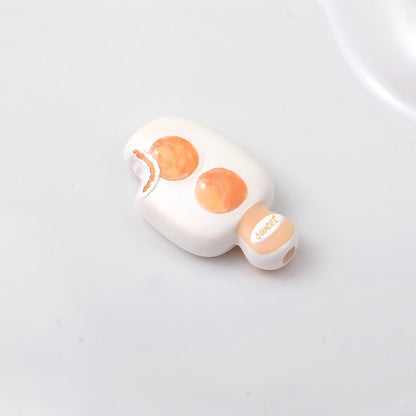 30mm Cartoon Ice Cream Acrylic Beads Cute Popsicle Large Hole Spacer Beads for Beadable Pens DIY Phone Charm Keychain Jewelry Making Supplies