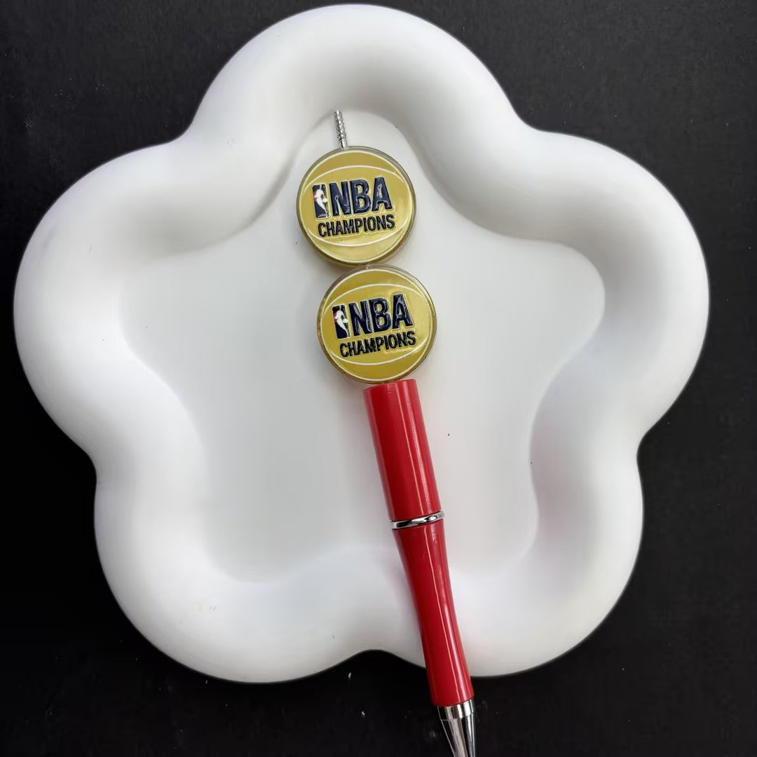 New York Knicks 2026 NBA Champions Silicone Focal Beads - Basketball Team Championship Beads for DIY Beadable Pens, Keychains & Crafts