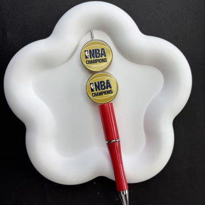 New York Knicks 2026 NBA Champions Silicone Focal Beads - Basketball Team Championship Beads for DIY Beadable Pens, Keychains & Crafts