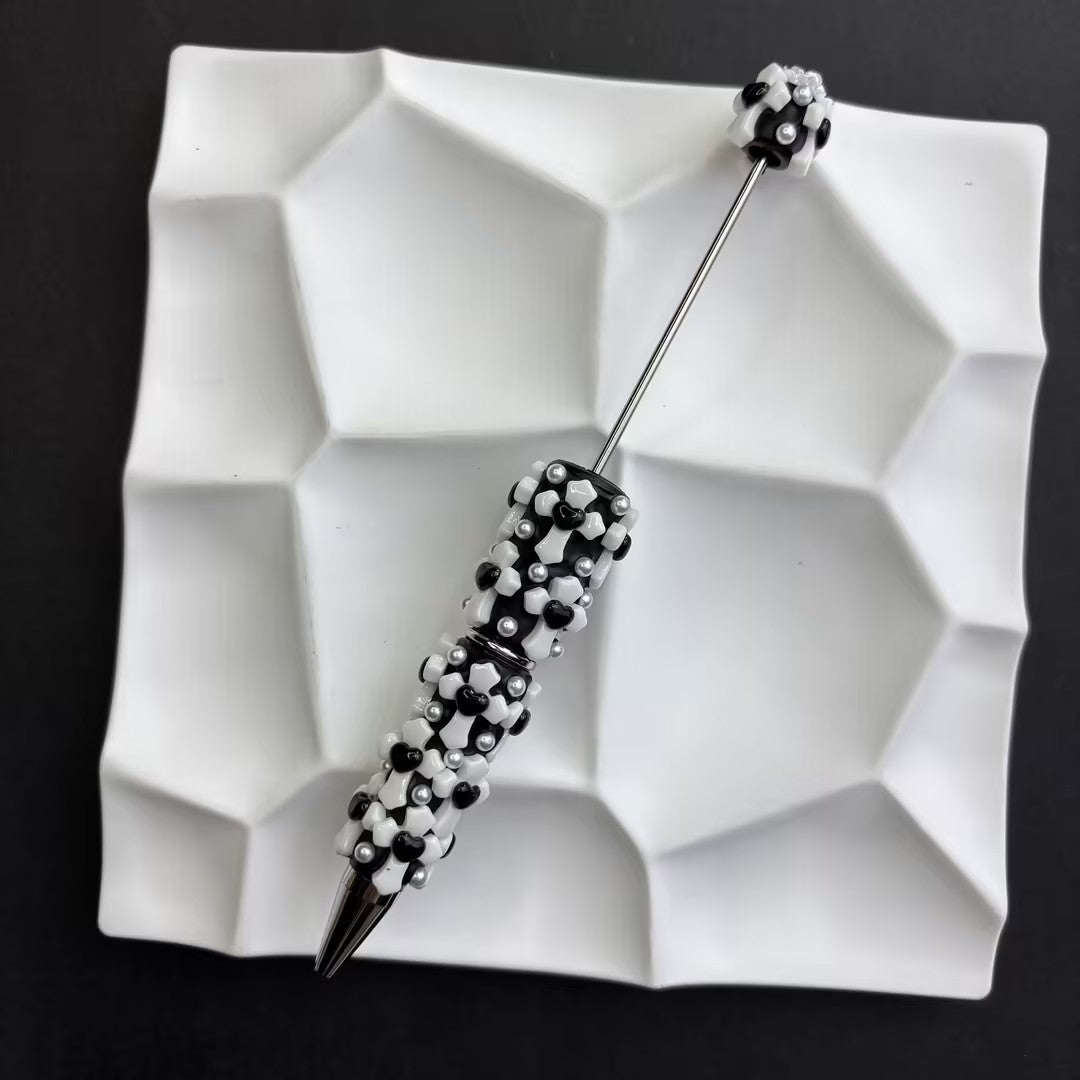 Spooky Cute Halloween Beadable Pens - Pastel Goth Skull & Ghost Holiday Ballpoint Pens (Variety Pack)
