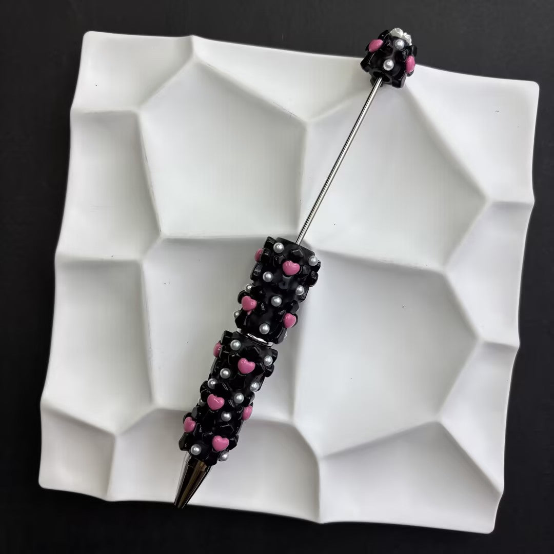 Spooky Cute Halloween Beadable Pens - Pastel Goth Skull & Ghost Holiday Ballpoint Pens (Variety Pack)