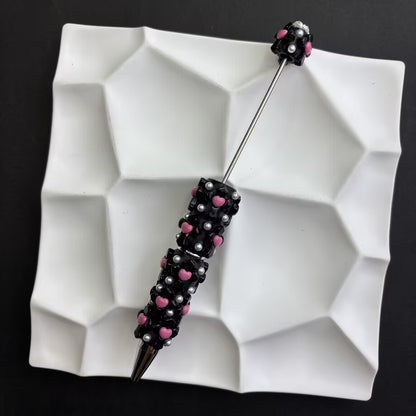 Spooky Cute Halloween Beadable Pens - Pastel Goth Skull & Ghost Holiday Ballpoint Pens (Variety Pack)