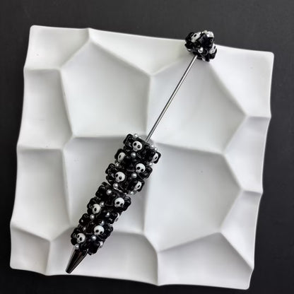 Spooky Cute Halloween Beadable Pens - Pastel Goth Skull & Ghost Holiday Ballpoint Pens (Variety Pack)