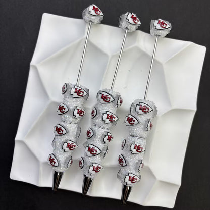 NFL Football Team Completed Beadable Pens - Custom San Francisco 49ers, Dallas Cowboys, KC Chiefs Sports Fan Luxury Crystal Writing Pens Gift