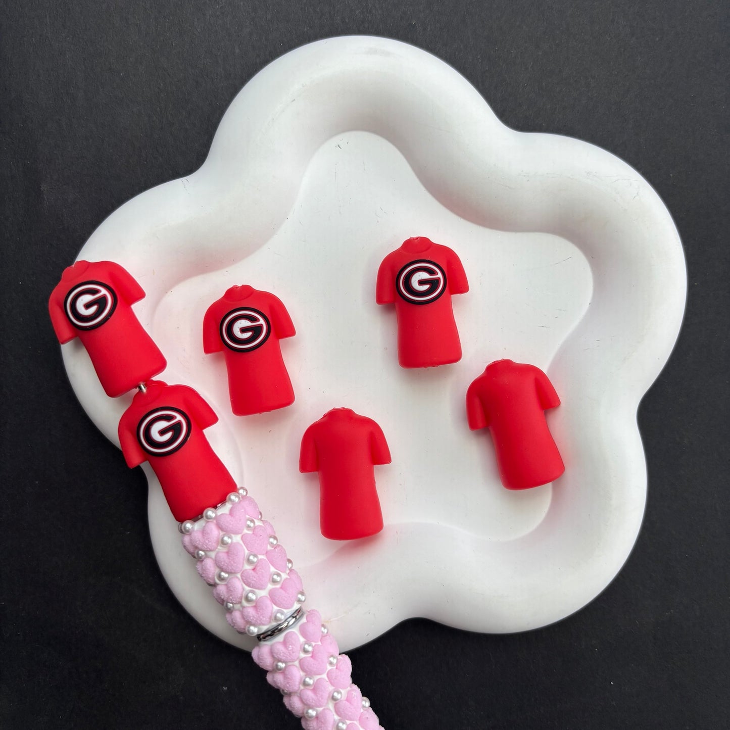 NCAA Game Day Sports Focal Beads Silicone Jersey & Helmet Beads for Beadable Pens DIY Crafts