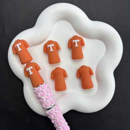 NCAA Game Day Sports Focal Beads Silicone Jersey & Helmet Beads for Beadable Pens DIY Crafts