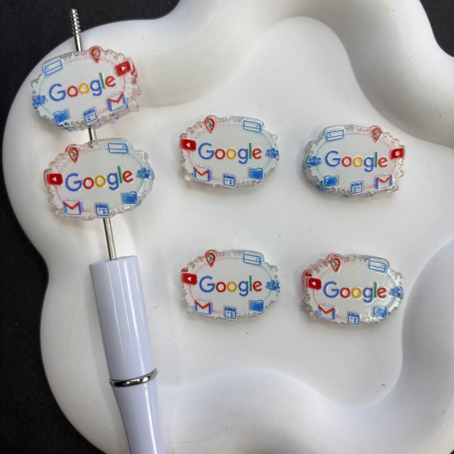 Famous Brands Focal Beads Acrylic Logo Character Beads for Beadable Pens DIY Jewelry Making