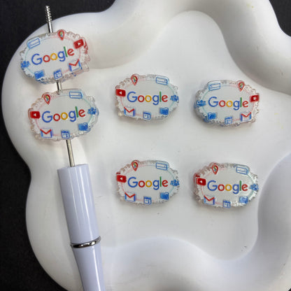 Famous Brands Focal Beads Acrylic Logo Character Beads for Beadable Pens DIY Jewelry Making