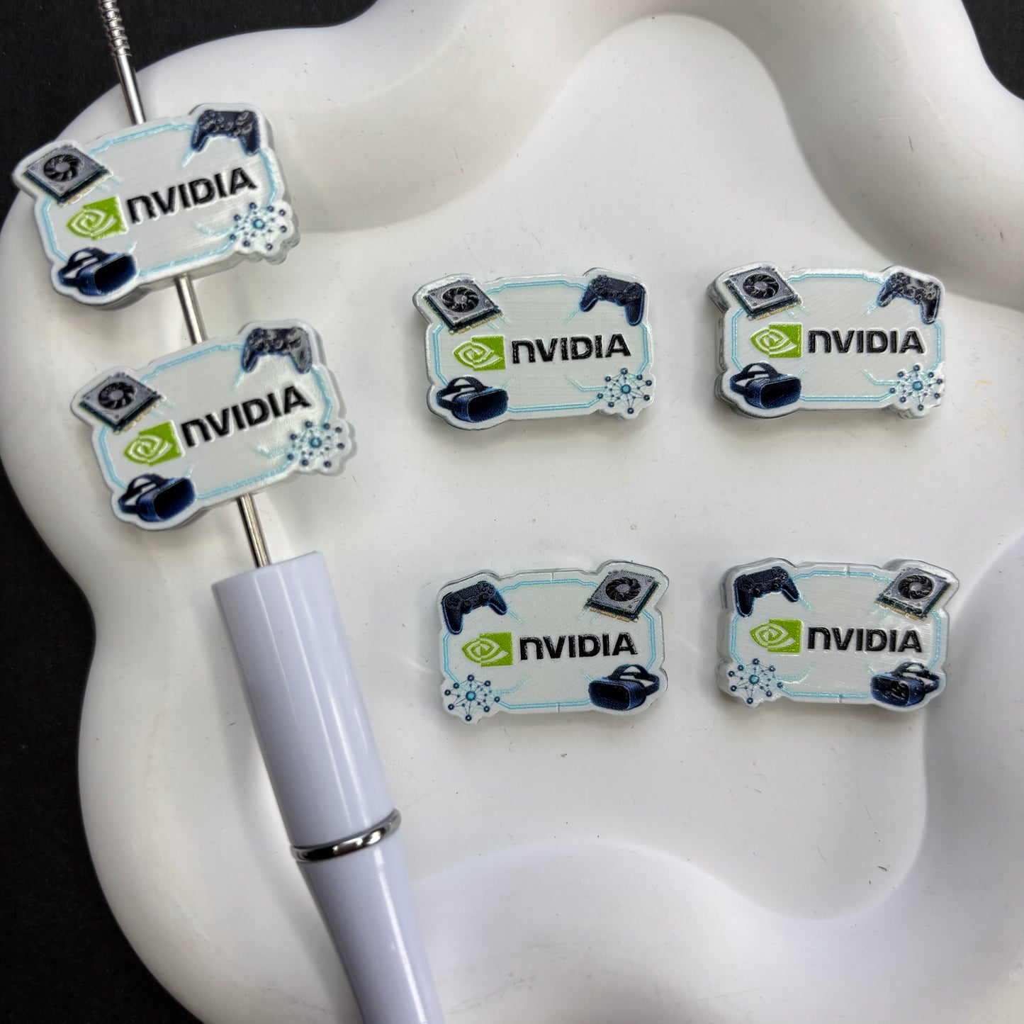 Famous Brands Focal Beads Acrylic Logo Character Beads for Beadable Pens DIY Jewelry Making