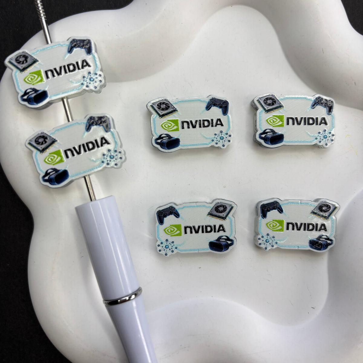 Famous Brands Focal Beads Acrylic Logo Character Beads for Beadable Pens DIY Jewelry Making