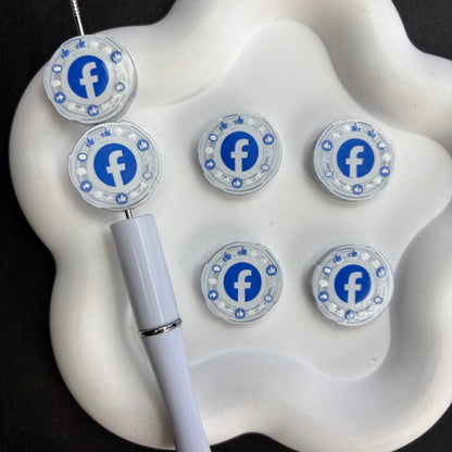 Famous Brands Focal Beads Acrylic Logo Character Beads for Beadable Pens DIY Jewelry Making