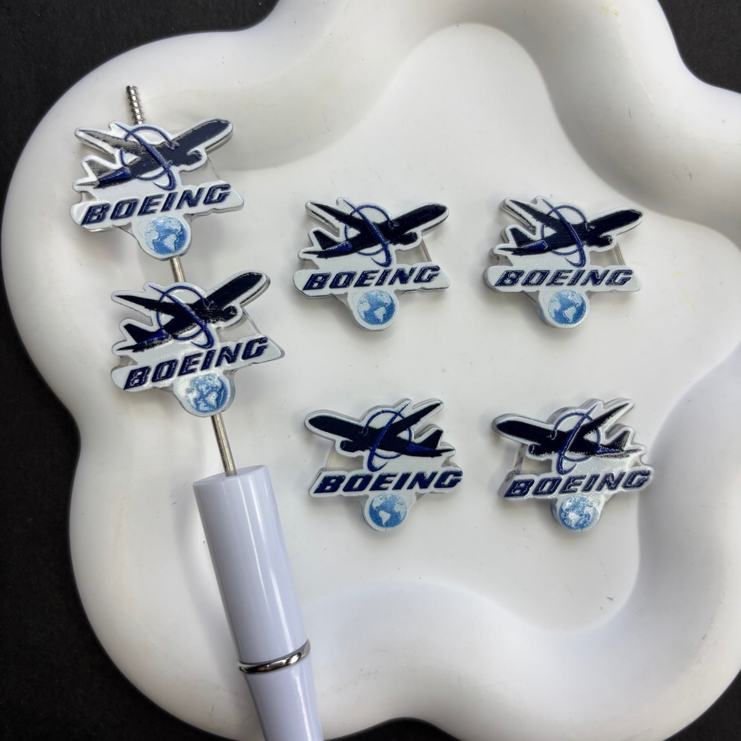 Famous Brands Focal Beads Acrylic Logo Character Beads for Beadable Pens DIY Jewelry Making