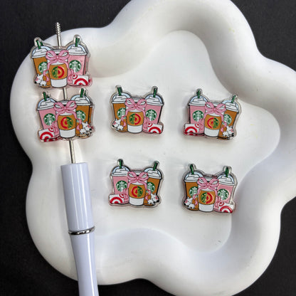 Famous Brands Focal Beads Acrylic Logo Character Beads for Beadable Pens DIY Jewelry Making