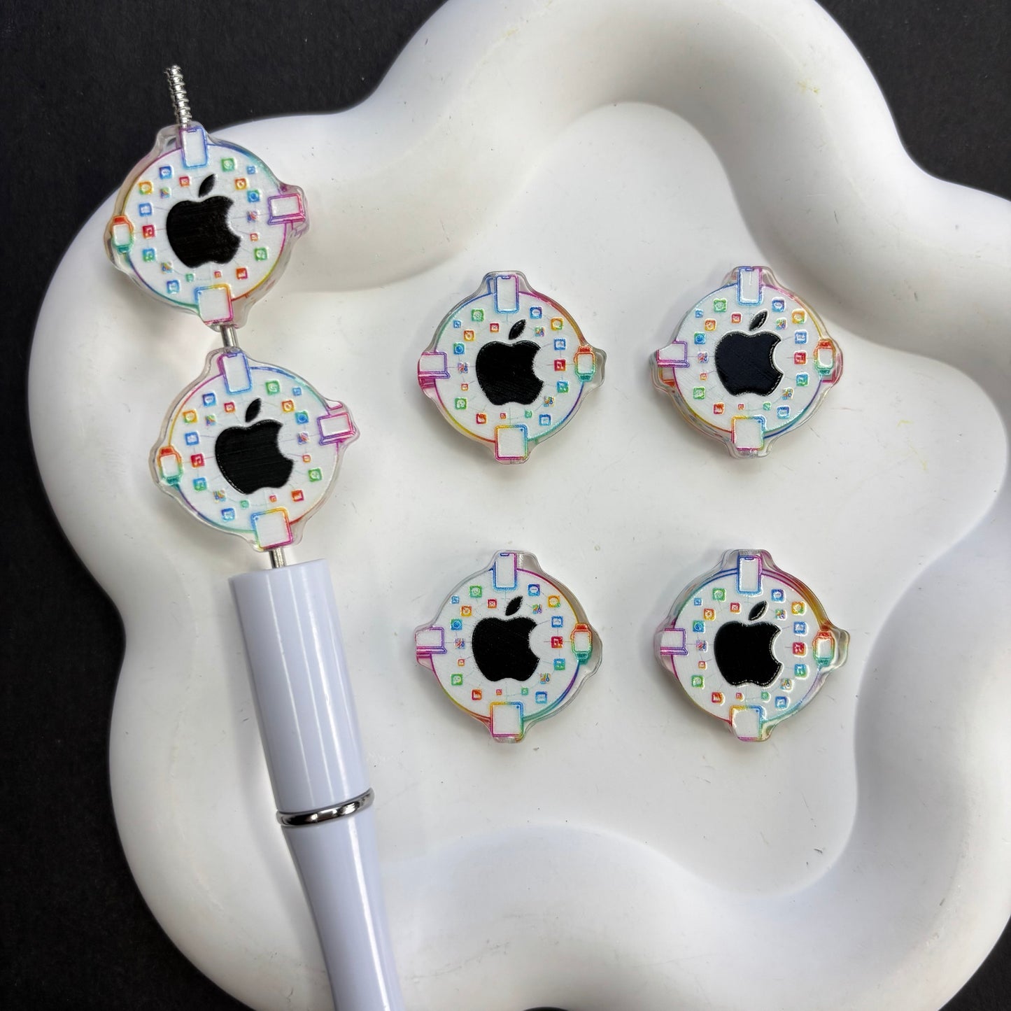 Famous Brands Focal Beads Acrylic Logo Character Beads for Beadable Pens DIY Jewelry Making