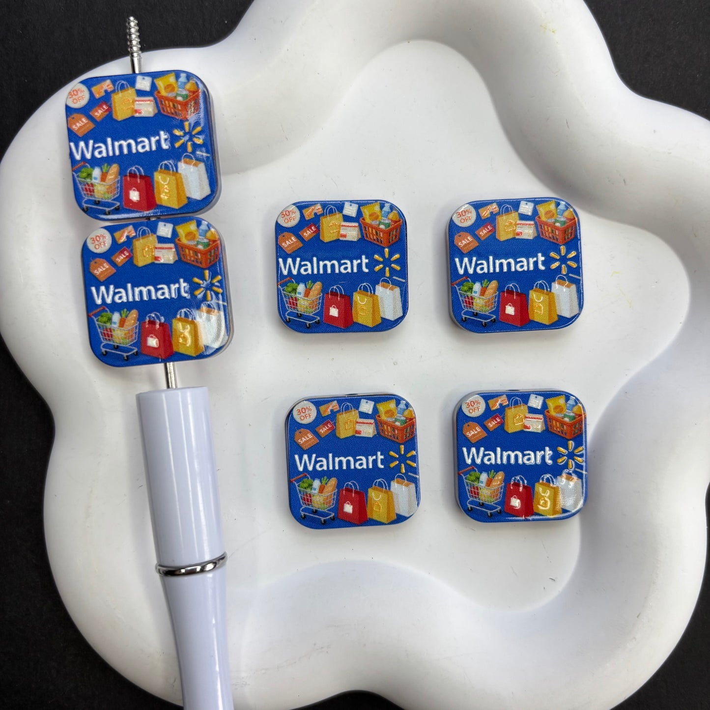 Famous Brands Focal Beads Acrylic Logo Character Beads for Beadable Pens DIY Jewelry Making