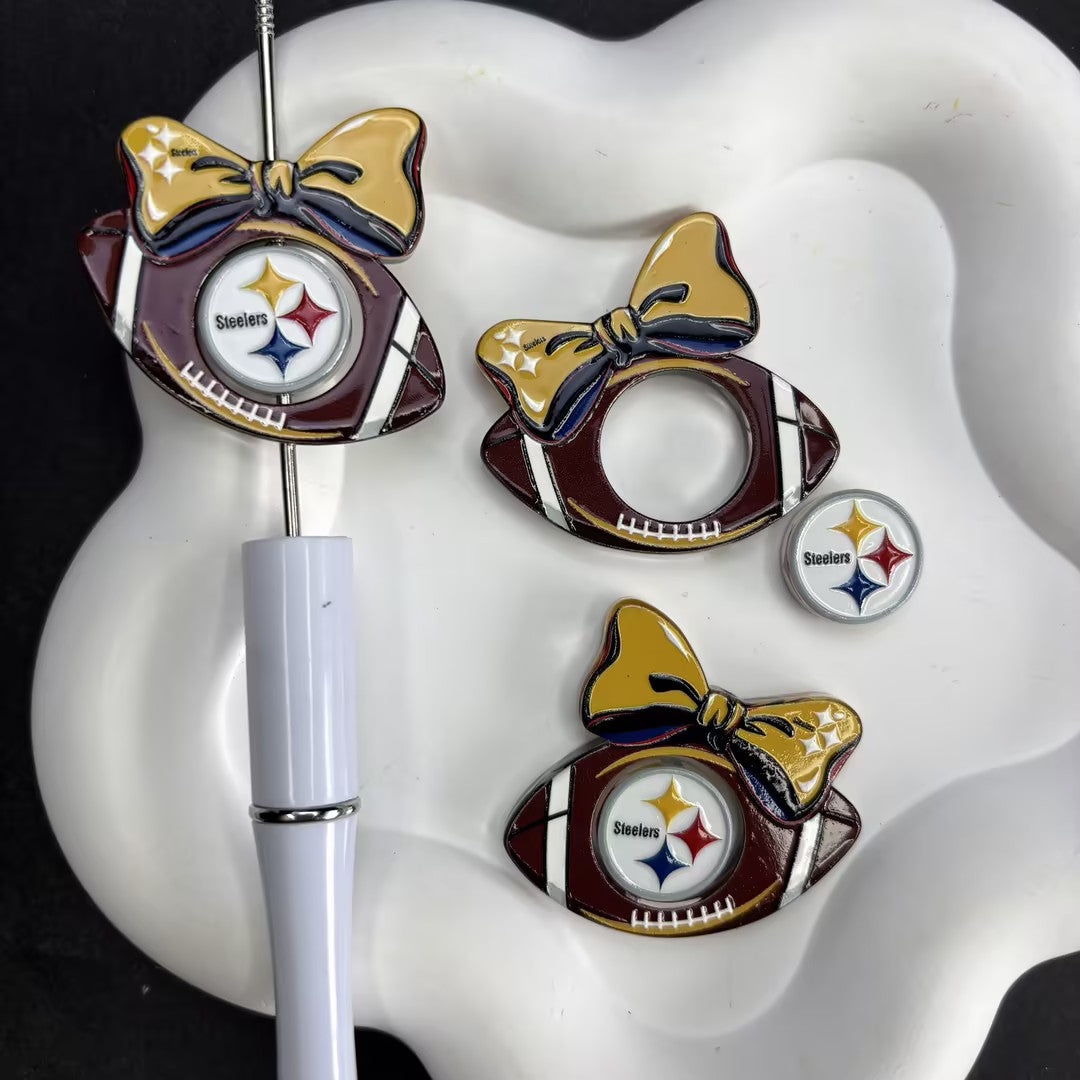 Football Bow Diamond Painting Accessories Collection | Acrylic Pen Topper & Sport Ball Cover Minder Set