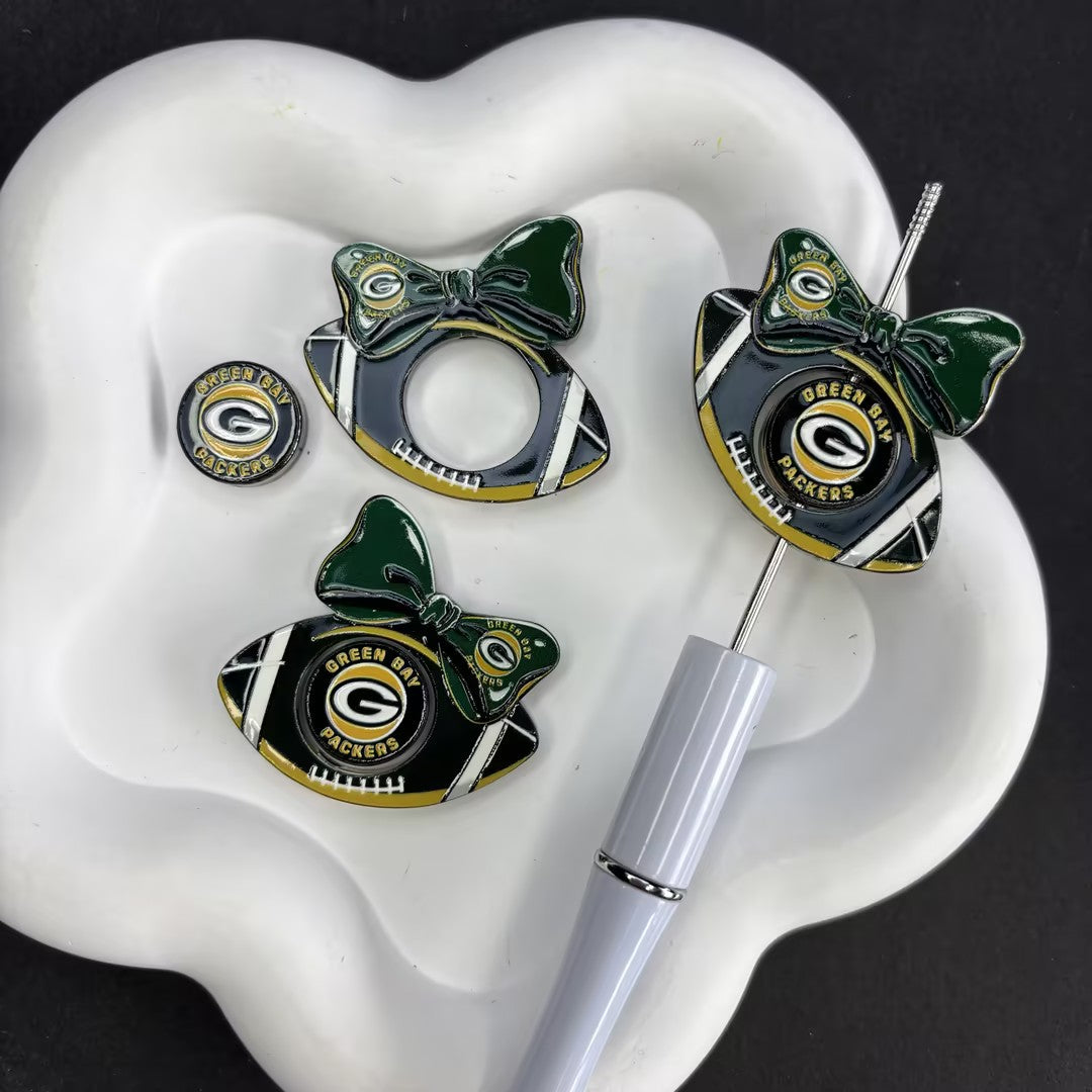 Football Bow Diamond Painting Accessories Collection | Acrylic Pen Topper & Sport Ball Cover Minder Set