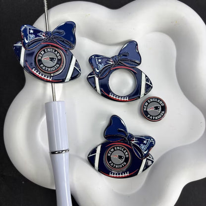 Football Bow Diamond Painting Accessories Collection | Acrylic Pen Topper & Sport Ball Cover Minder Set