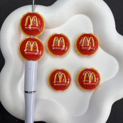 Drink & Fast Food Bottle Cap Focal Silicone Beads – Soda, Energy Drink & Coffee Lover Beads for DIY Beaded Pens, Keychains & Crafts