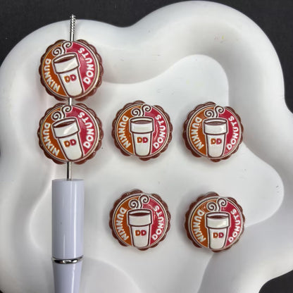 Drink & Fast Food Bottle Cap Focal Silicone Beads – Soda, Energy Drink & Coffee Lover Beads for DIY Beaded Pens, Keychains & Crafts