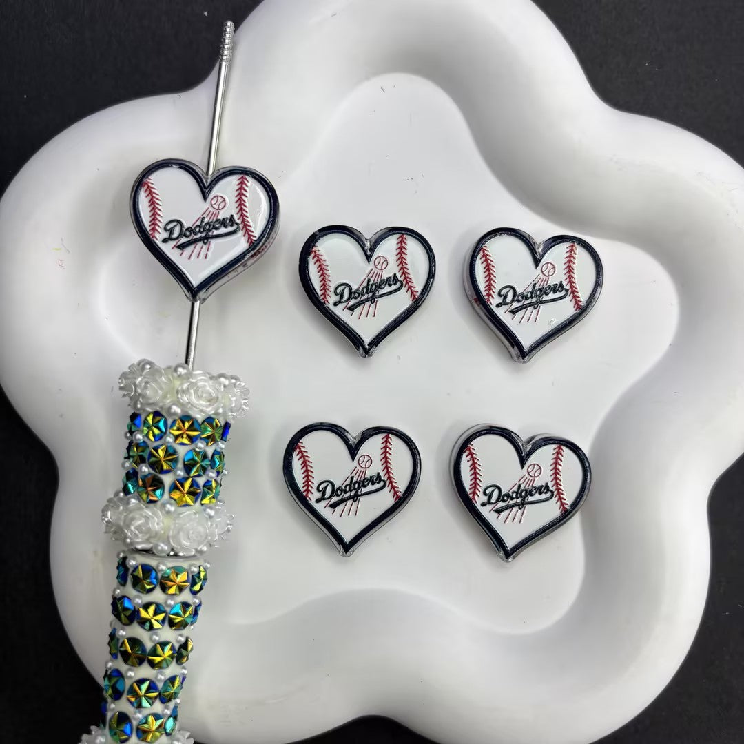 Baseball & Game Day Silicone Focal Beads for Beadable Pens, DIY Keychain Craft Beads