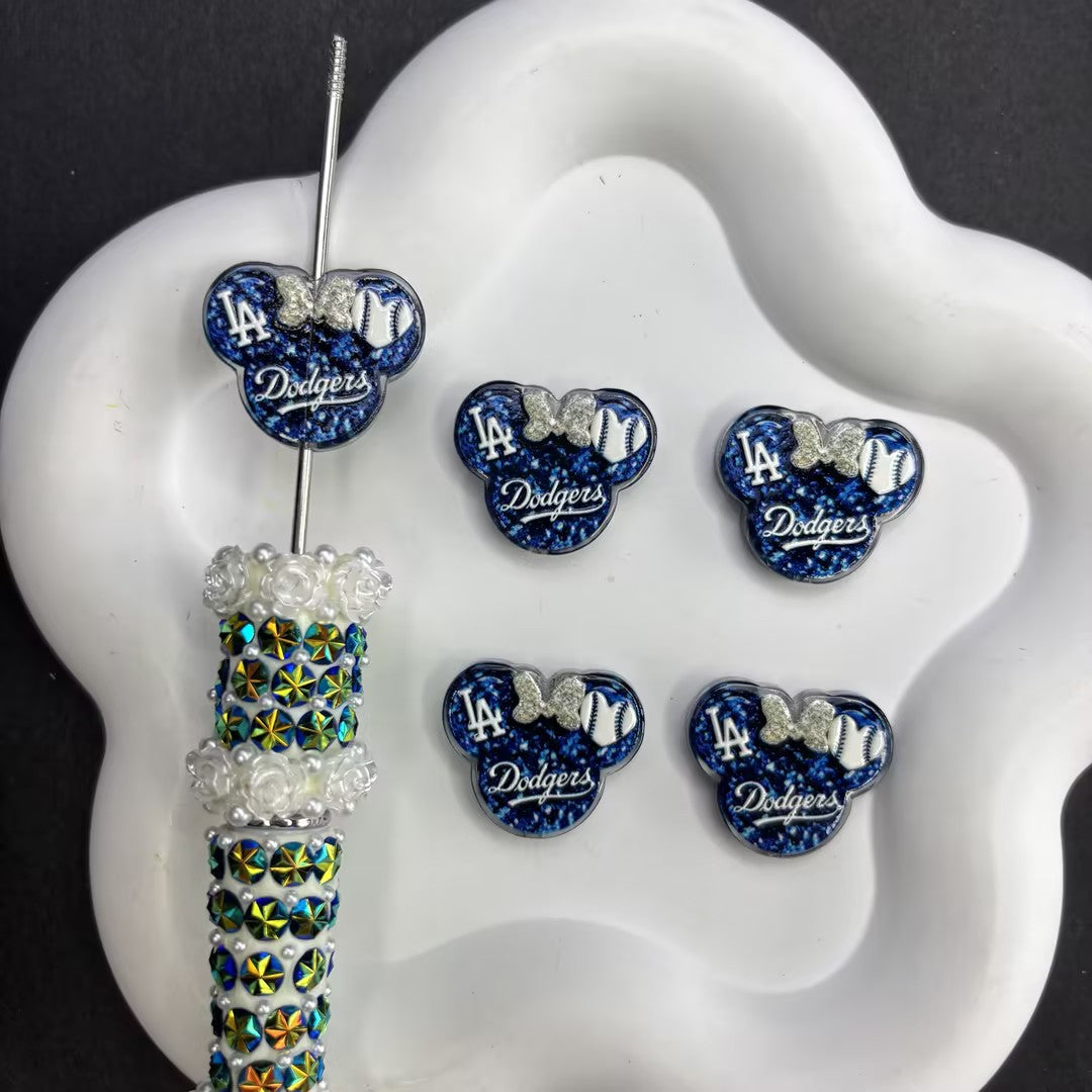 Baseball & Game Day Silicone Focal Beads for Beadable Pens, DIY Keychain Craft Beads