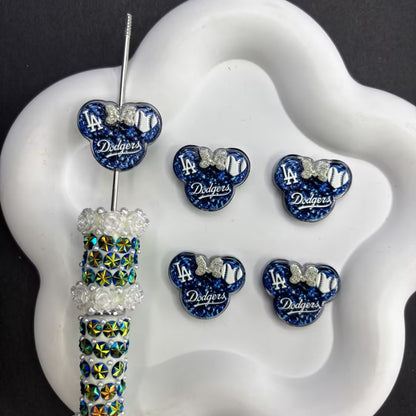 Baseball & Game Day Silicone Focal Beads for Beadable Pens, DIY Keychain Craft Beads