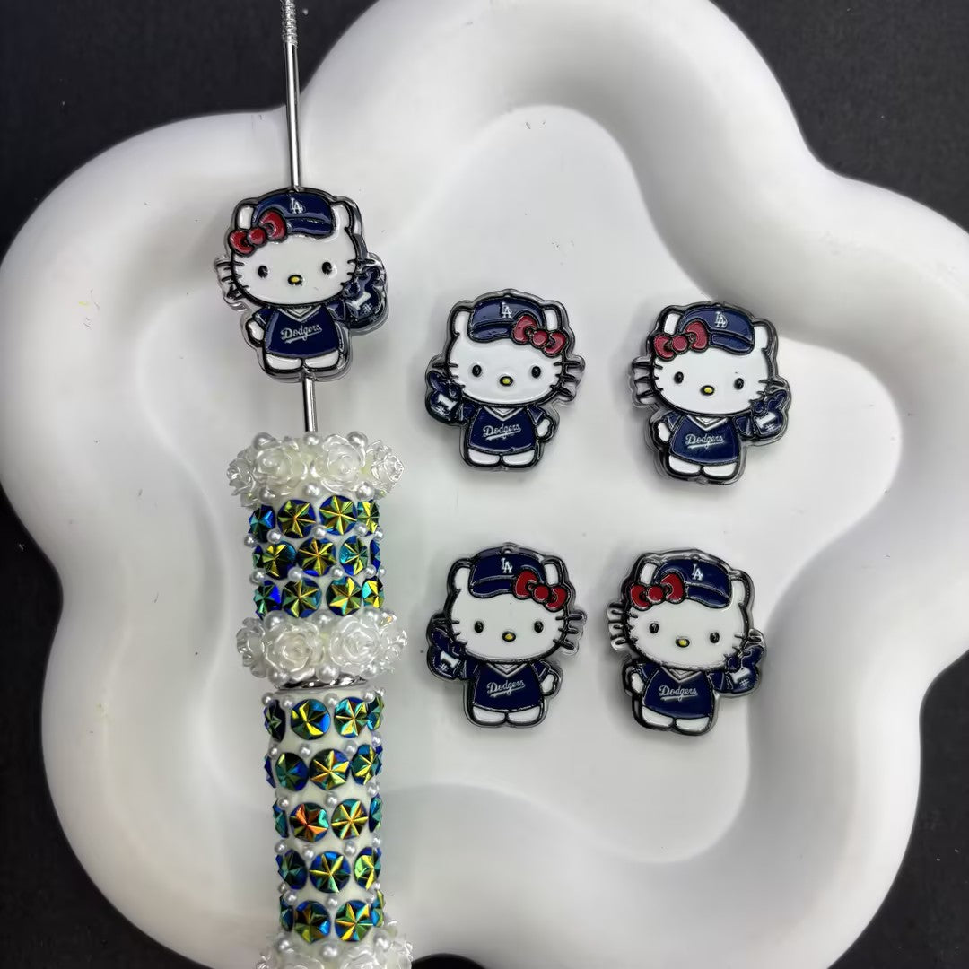 Baseball & Game Day Silicone Focal Beads for Beadable Pens, DIY Keychain Craft Beads