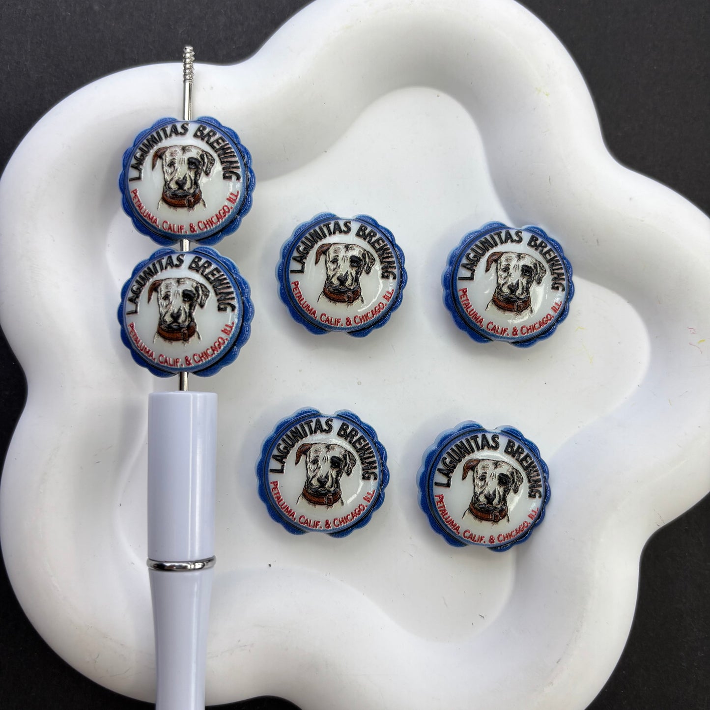 Novelty Bottle Cap & Snack Theme Acrylic Focal Beads – Fun Drink, Coffee & Soda Logo Beads for Beaded Pens, Keychains & DIY Crafts
